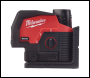 Milwaukee M12™ Green Cross Line Laser With Plumb Points - Model M12CLLP-0C