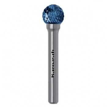 Karnasch Blue-Tec Tungsten Carbide Burr Ball - CTCBK-B12 - 12 x 6mm Shank, 56mm OAL