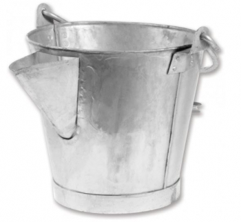 Galvanised V-Lipped Tar Bucket - BU6VT0 - 3 gallon