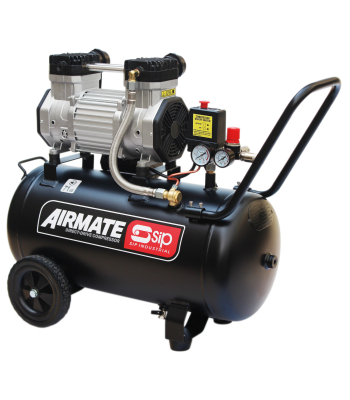 SIP DD 3hp 50ltr Low Noise Oil-Free Direct Drive Compressor - Code 05480