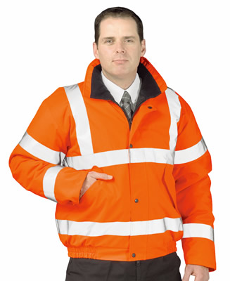 high visibility jacket orange