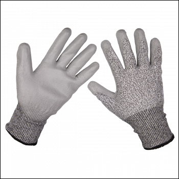 Sealey 9139XL Worksafe® Anti-Cut PU Gloves (Cut Level C), X-Large - Pair