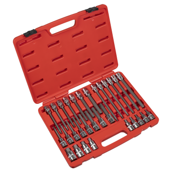 Sealey AK2196 Hex Socket Bit Set 30pc 1/2 inch Sq Drive