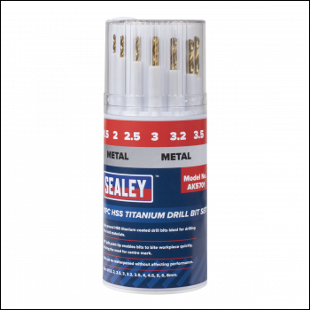 Sealey AK5701 HSS Titanium Drill Bit Set 11pc