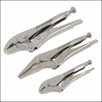 Sealey AK6876 Premier Locking Pliers Set 3pc