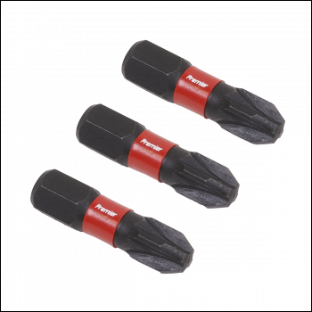 Sealey AK8209 Premier Pozi Impact Power Tool Bits #3 x 25mm 3pc