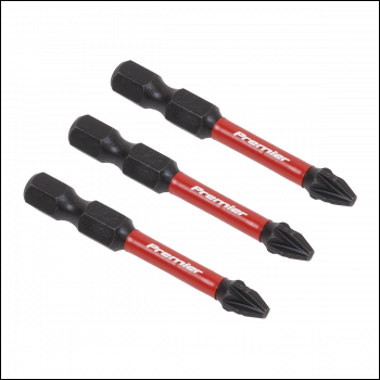 Sealey AK8233 Premier Pozi Impact Power Tool Bits #2 x 50mm 3pc