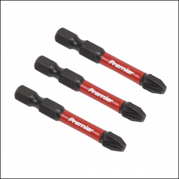 Sealey AK8234 Premier Pozi Impact Power Tool Bits #3 x 50mm 3pc