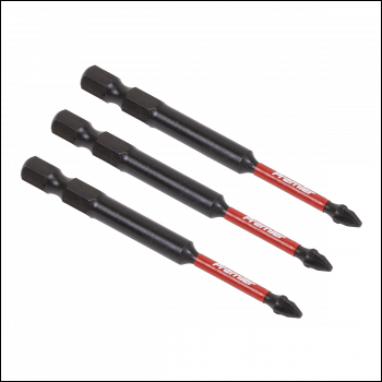 Sealey AK8257 Premier Pozi Impact Power Tool Bits #1 x 75mm 3pc