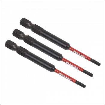 Sealey AK8260 Premier Hex Impact Power Tool Bits 2.5 x 75mm 3pc