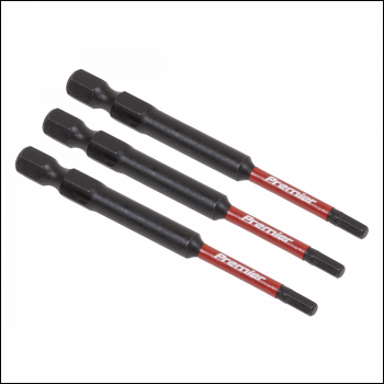 Sealey AK8261 Premier Hex Impact Power Tool Bits 3 x 75mm 3pc