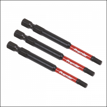 Sealey AK8262 Premier Hex Impact Power Tool Bits 4 x 75mm 3pc