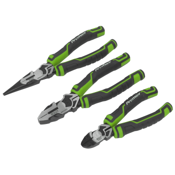 Sealey AK8376HV Premier High Leverage Pliers Set 3pc - Green