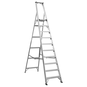 Sealey AXL10 Industrial Step Ladder 10-Tread Aluminium - BS EN 131