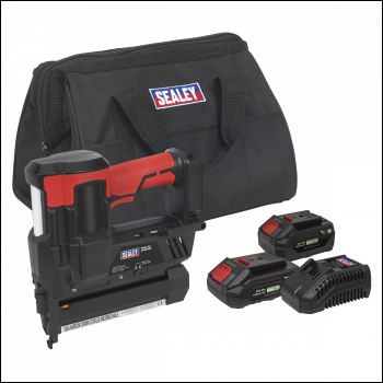 Sealey CP20VNGKIT SV20 Series Cordless Staple/Nail Gun Kit 18G 20V - 2 Batteries