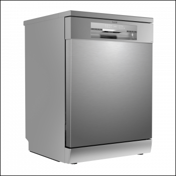 Sealey DH167 Baridi Regular Sized Freestanding Dishwasher 60cm Wide 14 Place Settings - Silver