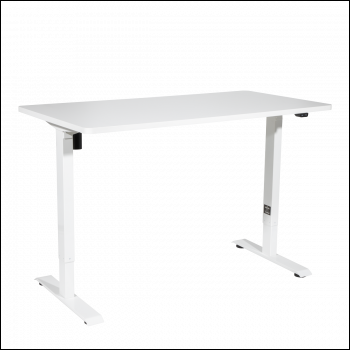 Sealey DH67 Dellonda Single Motor Ultra-Quiet Adjustable-Height Electric Sit/Stand Desk - White Desktop