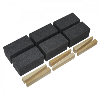 Sealey FGB24 Worksafe® 50 x 50 x 100mm Floor Grinding Block 24Grit - Pack of 6