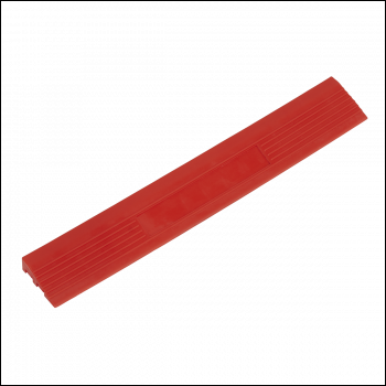 Sealey FT3ERM Polypropylene Floor Tile Edge 400 x 60mm, Red Male - Pack of 6