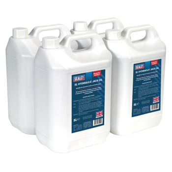 Sealey HJO/5L Hydraulic Jack Oil 5L - Pack of 4