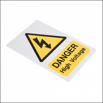 Sealey HVSA4 High Voltage Warning Sign 200 x 300mm