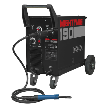 Sealey MIGHTYMIG190 Professional Gas/Gasless MIG Welder with Euro Torch 190A