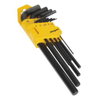 Sealey S01091 Hex Key Set 9pc Long Metric