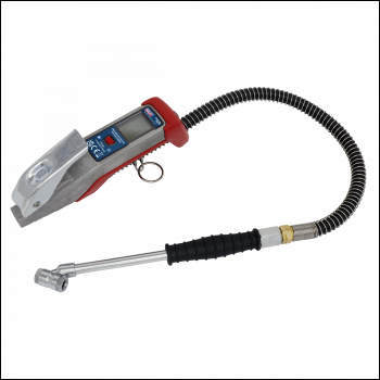 Sealey SA374 Digital Tyre Inflator with 0.5m Hose & Twin Push-On Connector