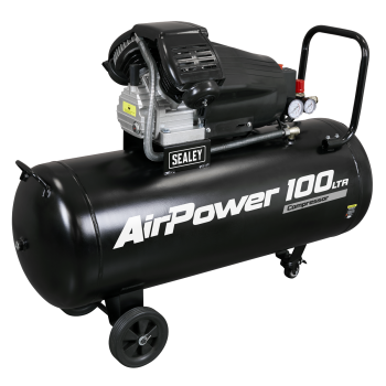 Sealey SAC10030VA 100L V-Twin Direct Drive Air Compressor 3hp