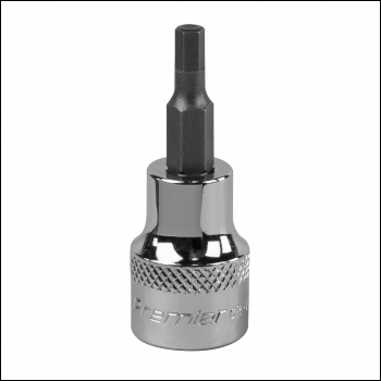 Sealey SBH007 Premier Hex Socket Bit 3/8 inch Sq Drive 4mm