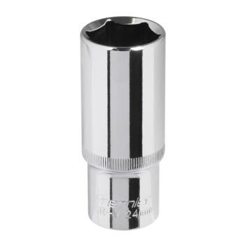 Sealey SP1224D Premier Fully Polished Deep Socket 1/2 inch Sq Drive 24mm