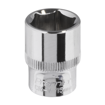 Sealey SP3815 Premier Fully Polished Socket 3/8 inch Sq Drive 15mm