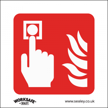 Sealey SS31V10 Worksafe® Fire Alarm Symbol Safety Sign, Self-Adhesive Vinyl - Pack of 10