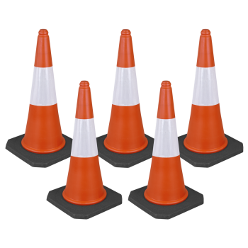 Sealey TFC05 Traffic Cone 75cm - Pack of 5