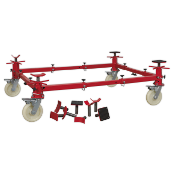 Sealey VMD002 Adjustable 4-Post Vehicle Moving Dolly 900kg Capacity