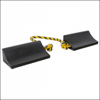 Sealey WC16 Rubber Wheel Chocks Heavy-Duty - Pair