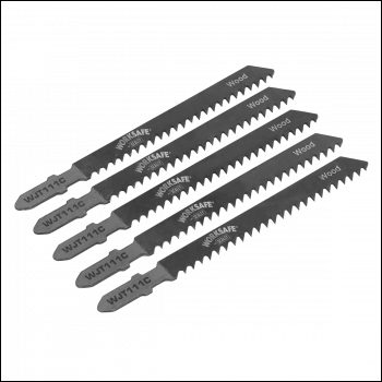 Sealey WJT111C Jigsaw Blade Soft for Wood & Plastics 75mm 9tpi - Pack of 5