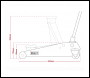 Sealey 1020LEBAGCOMBO Low Entry Short Chassis Trolley Jack & Accessories Bag Combo, 2 Tonne - Red