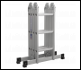 Sealey AFPL1 4-Way Aluminium Folding Platform Ladder - BS EN 131