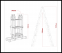 Sealey AFPL2 Multipurpose Ladder Adjustable Height Aluminium - BS EN 131