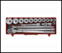 Sealey AK2597 Socket Set 17pc 3/4 inch Sq Drive WallDrive® Metric