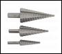 Sealey AK4733 Double Flute HSS M2 Step Drill Bit Set 3pc