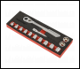 Sealey AK5785 Low Profile Socket Set 14pc 3/8 inch Sq Drive Metric - Premier Platinum