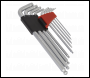 Sealey AK7180 Premier Lock-On™ Extra-Long Ball-End Hex Key Set 9pc