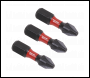 Sealey AK8208 Premier Pozi Impact Power Tool Bits #2 x 25mm 3pc