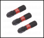 Sealey AK8209 Premier Pozi Impact Power Tool Bits #3 x 25mm 3pc