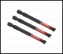 Sealey AK8253 Premier Slotted Impact Power Tool Bits 6.5 x 75mm 3pc