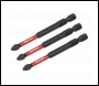 Sealey AK8258 Premier Pozi Impact Power Tool Bits #2 x 75mm 3pc