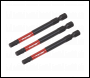 Sealey AK8263 Premier Hex Impact Power Tool Bits 5 x 75mm 3pc