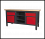 Sealey AP1905A Workbench with 2 Drawers, 2 Cupboards & Open Storage